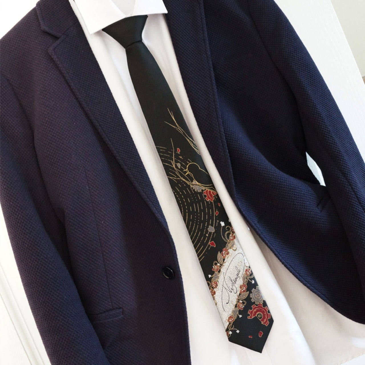 『小夜啼鳥』ネクタイ