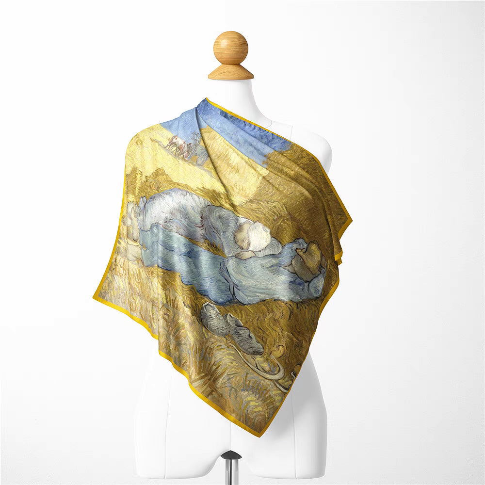 "Daytime: Rest Between Works (after Millet)" scarf