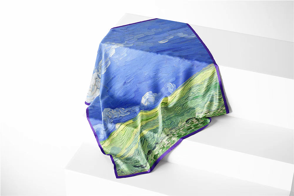 "Stormy Sky Wheat Field" Scarf