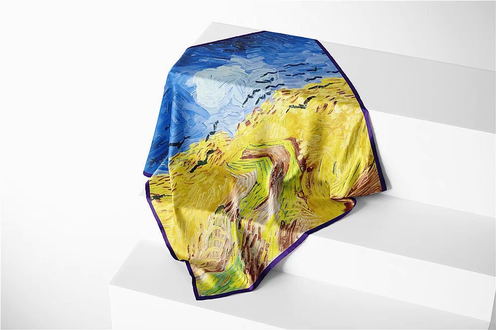 "Wheat Field with Crows" Scarf