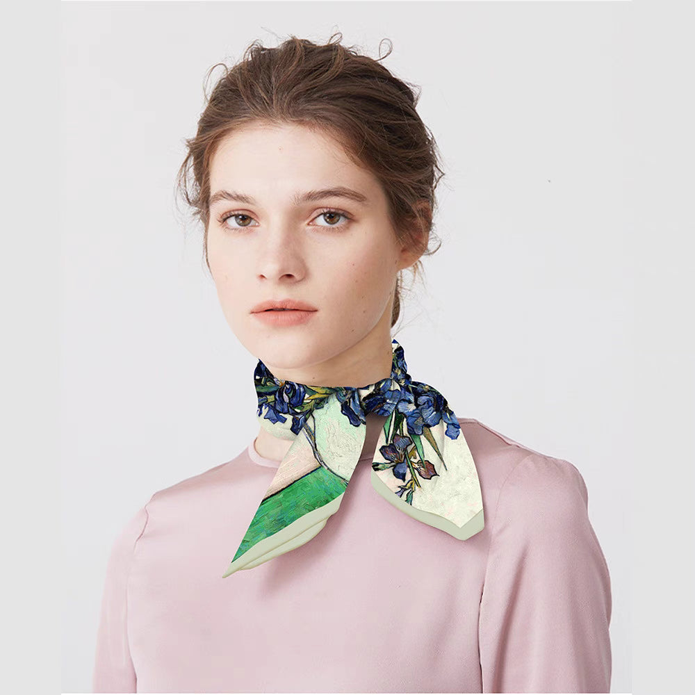 "Still Life: Vase with Irises" scarf