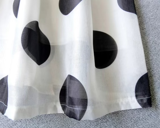 organza large polka dot fluffy skirt