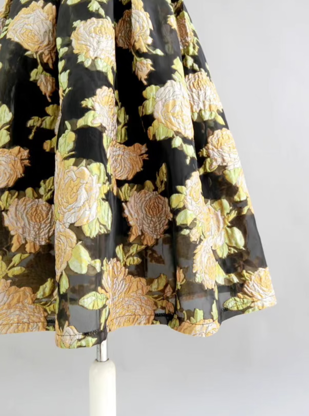 organza tutu high waist mid-length skirt