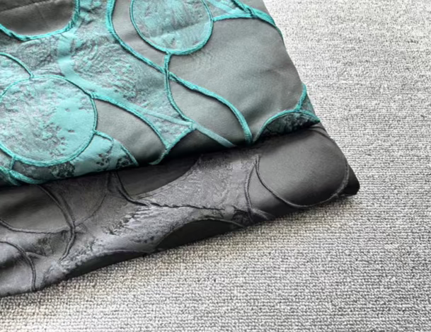 Hepburn Style Black Embroidered High Waist Skirt