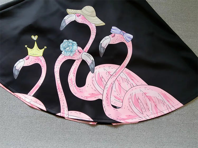 Flamingo umbrella large swing skirt