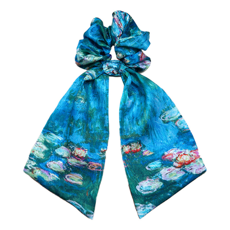 『睡蓮』リボンシュシュ(blue)