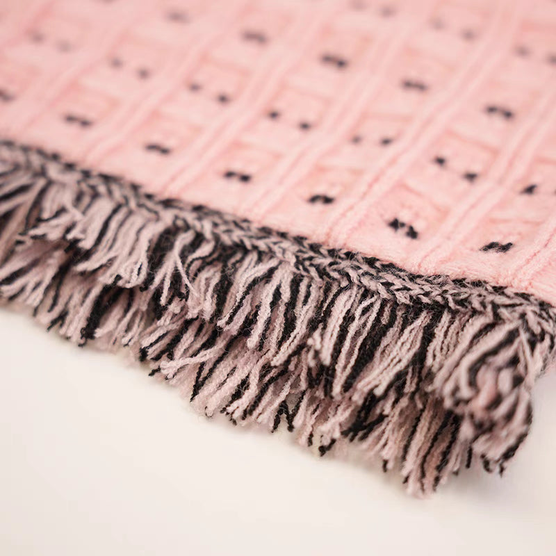 rabbit embroidered long-sleeved round neck set