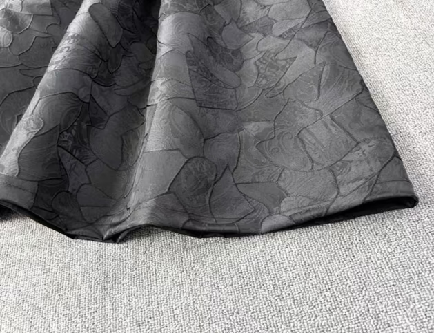 black retro embroidered tutu skirt