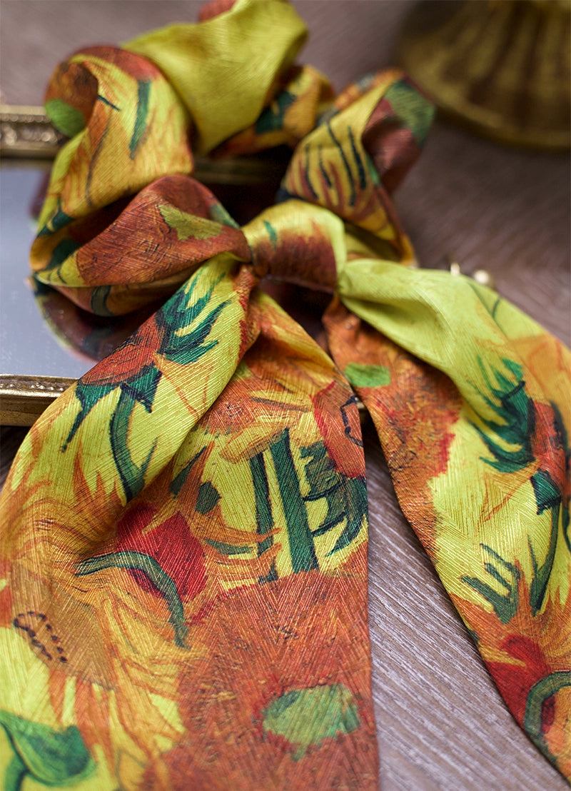 "Sunflower" ribbon scrunchie