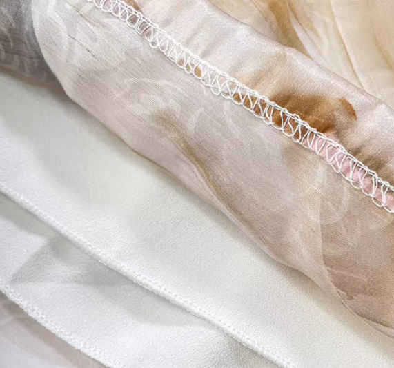 Chinese style lily flower design skirt