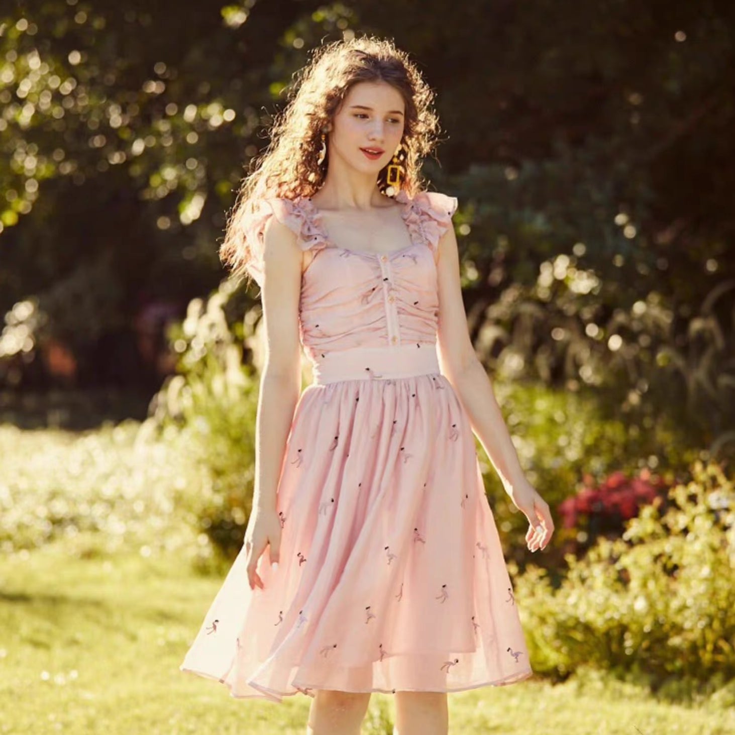 cute love beauty quality and waist thinner Flamingo dress remulia cute love beauty quality and waist thinner Flamingo dress remulia