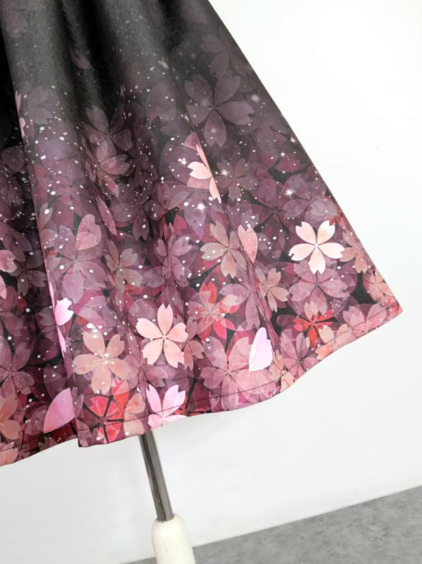 small flowers in position light and mature retro skirt