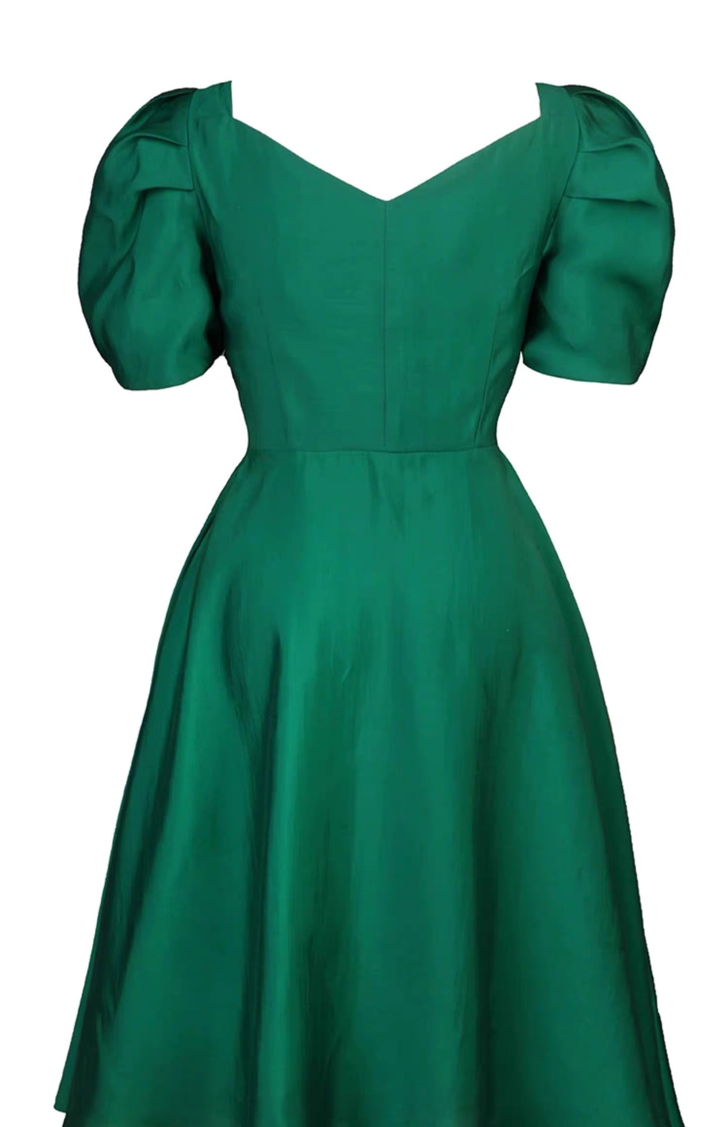 American Retro Princess Puff Sleeve Dress