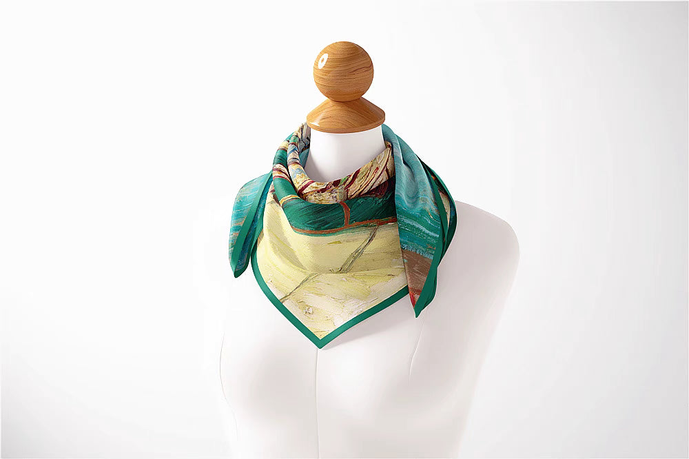 "Men unloading a sand barge at the wharf" scarf