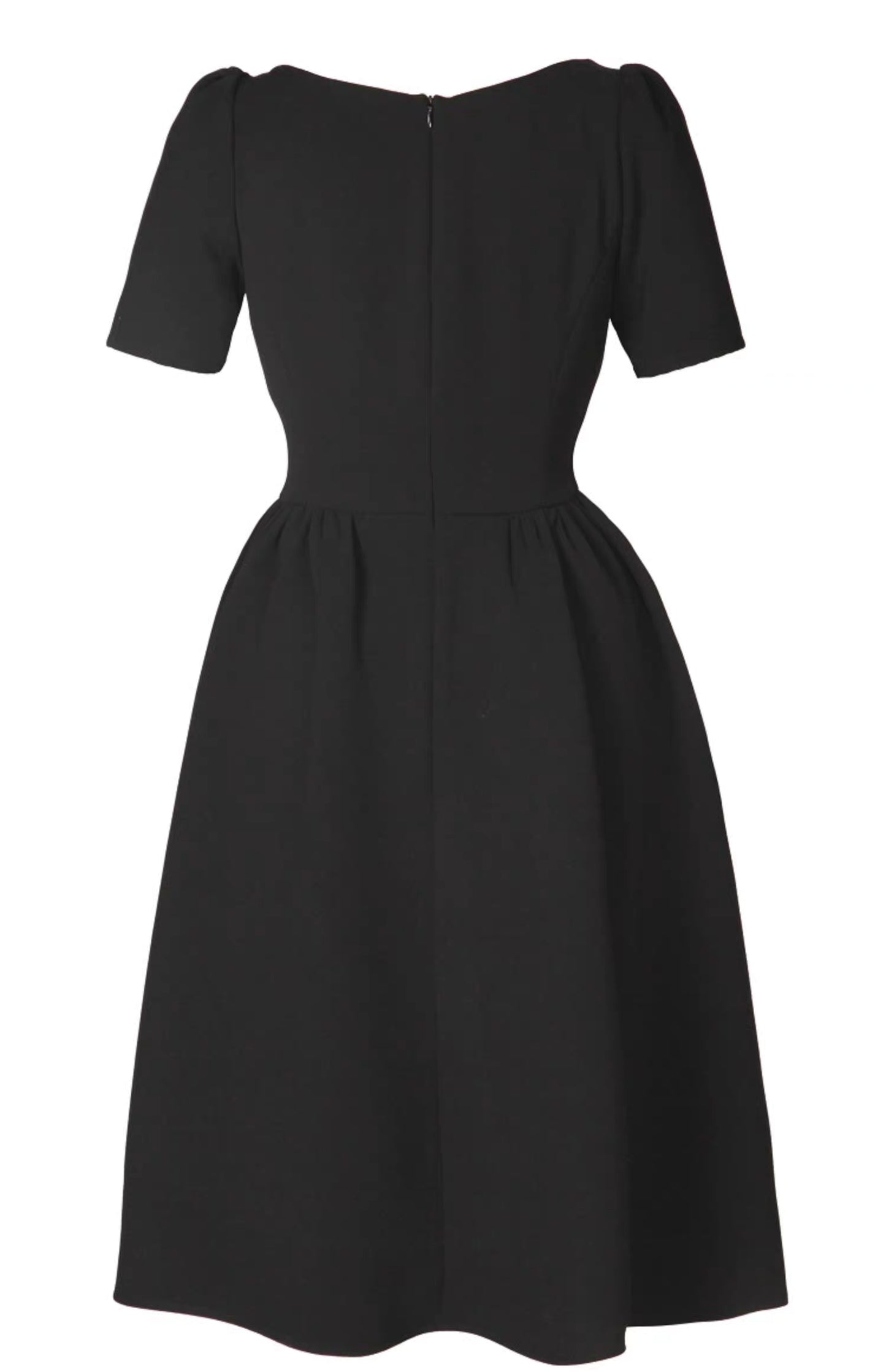 Embroidered Round Neck Owl Simple Dress