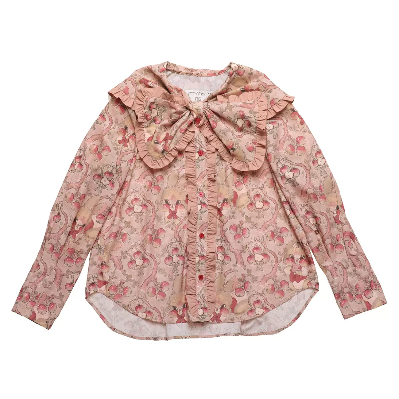 Bow Tie Long Sleeve Retro Rabbit Shirt