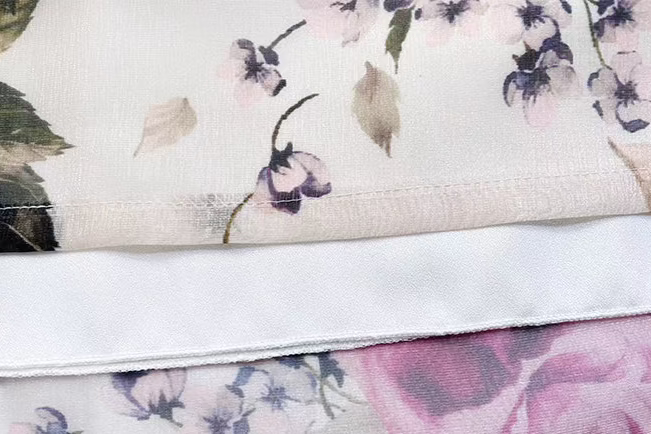 rose white elegant versatile printed skirt