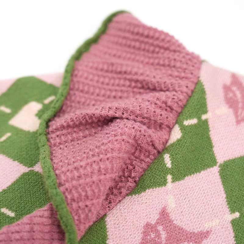 cat afternoon tea embroidered ruffled top