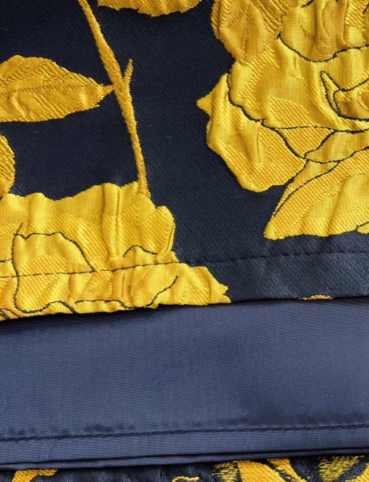 bright yellow jacquard puffy skirt