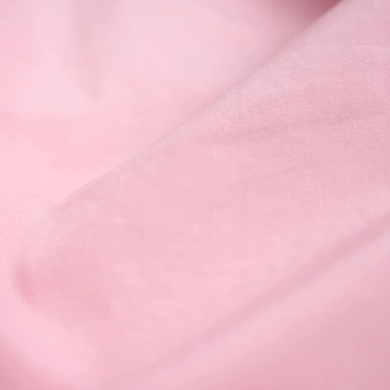 Cute Cat Embroidered Puff Sleeve Pink Short Top