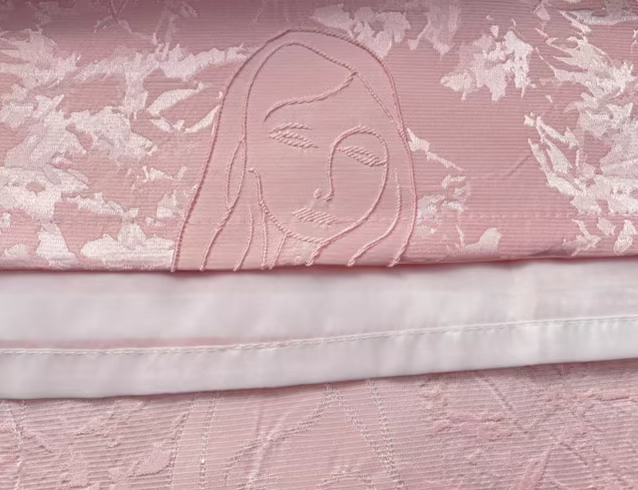 face embroidered mid-length skirt