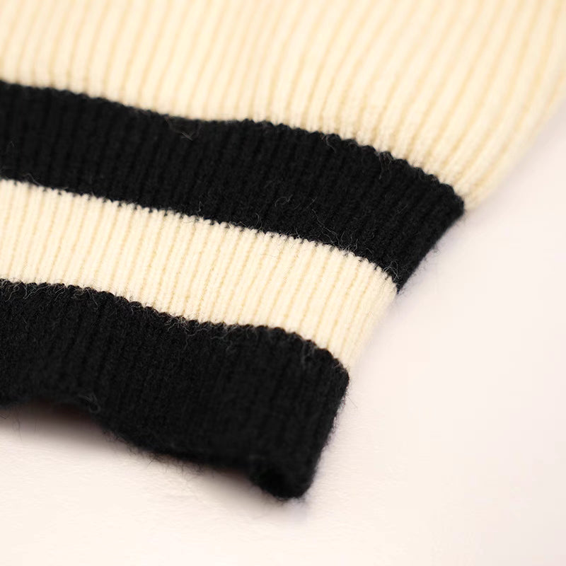 jacquard love cat embroidered cardigan