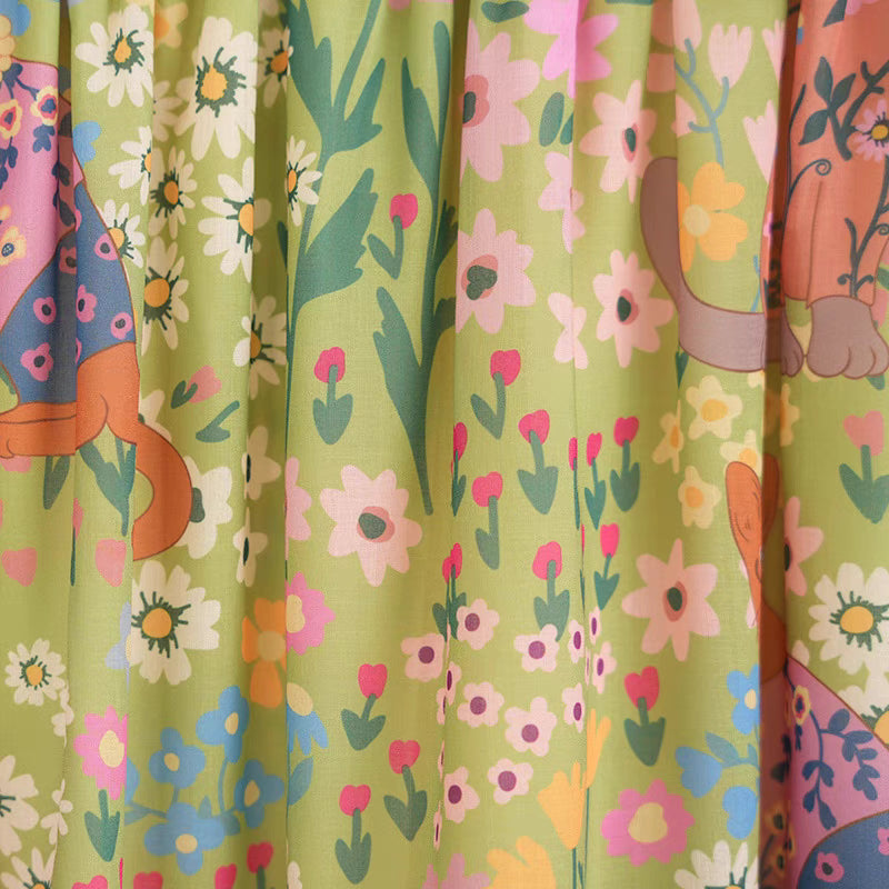 Forest High Waist Mid-Length Skirt