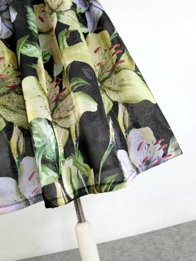 simple printed high-waisted skirts