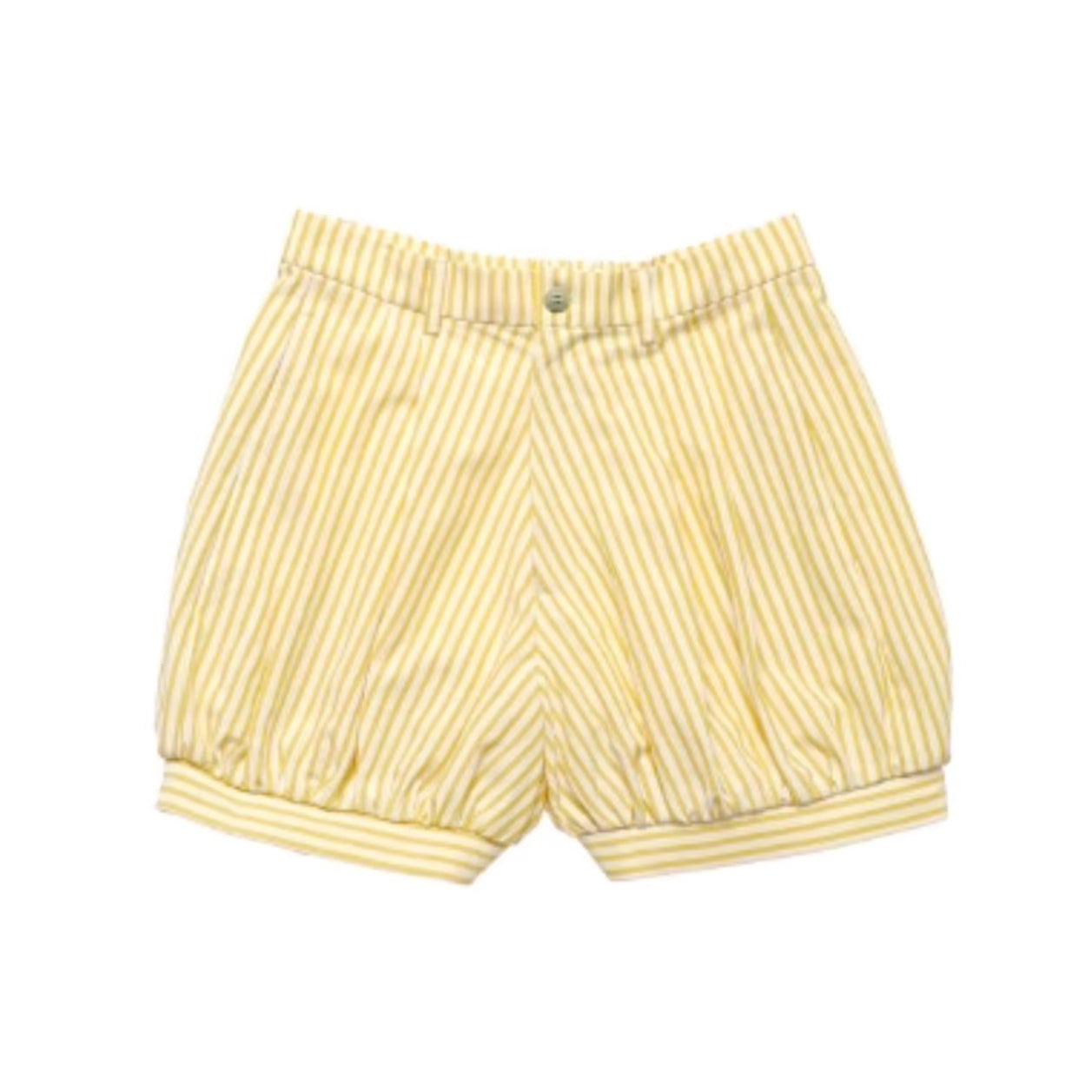 Yellow Stripe Summer Pumpkin Shorts