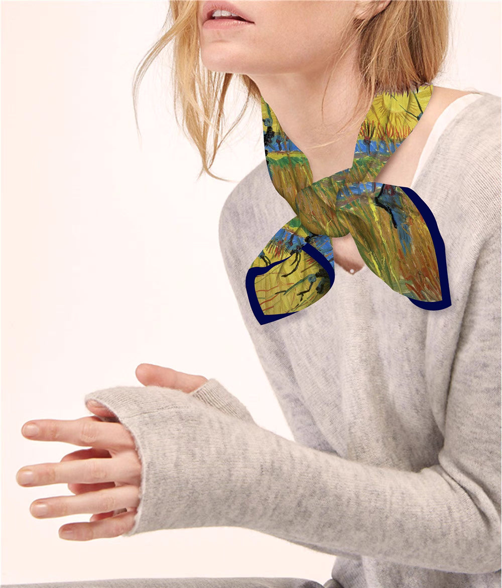 "Twilight Trimmed Willows" Scarf