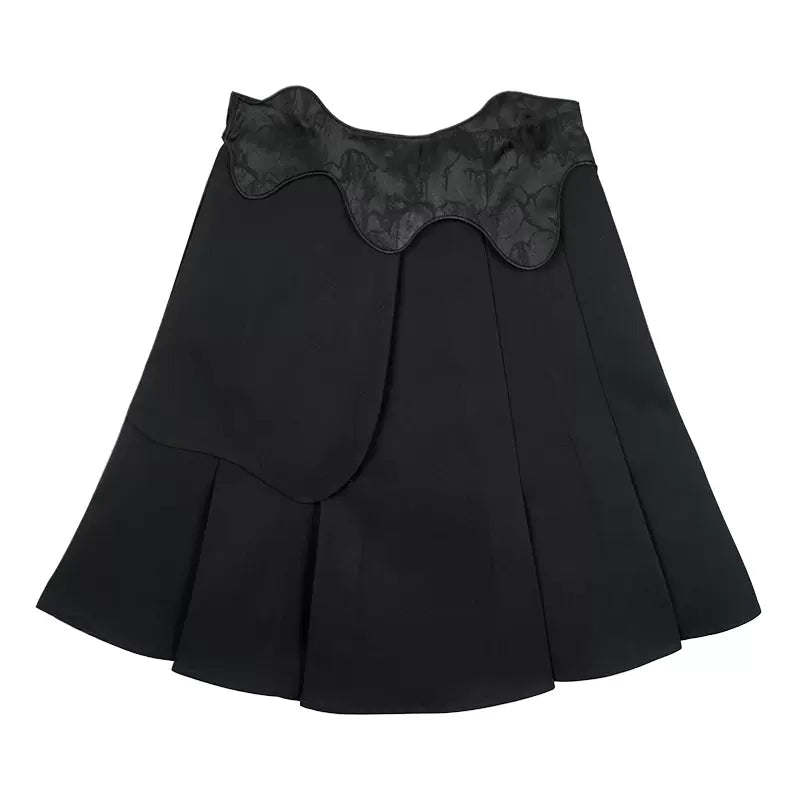 irregular splicing skirt