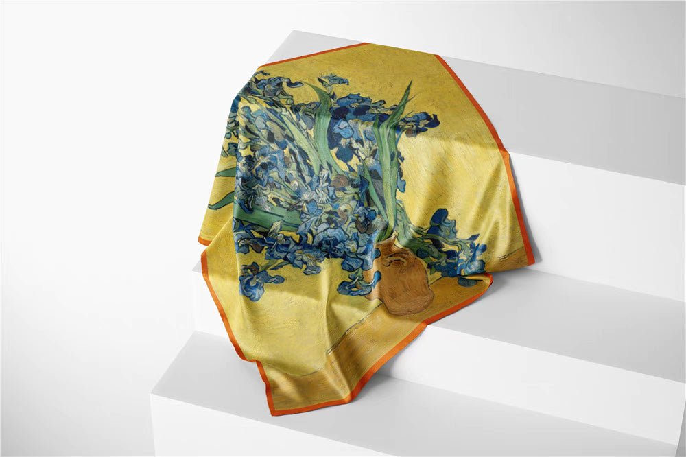 "Still Life: Vase with Irises" scarf