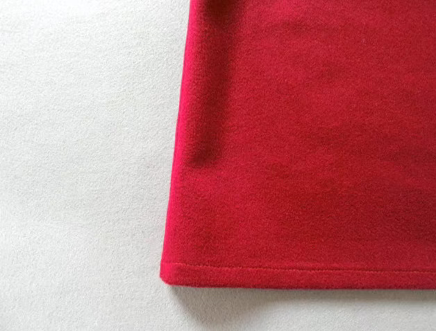 Claret elegant burgundy woolen puffy skirt