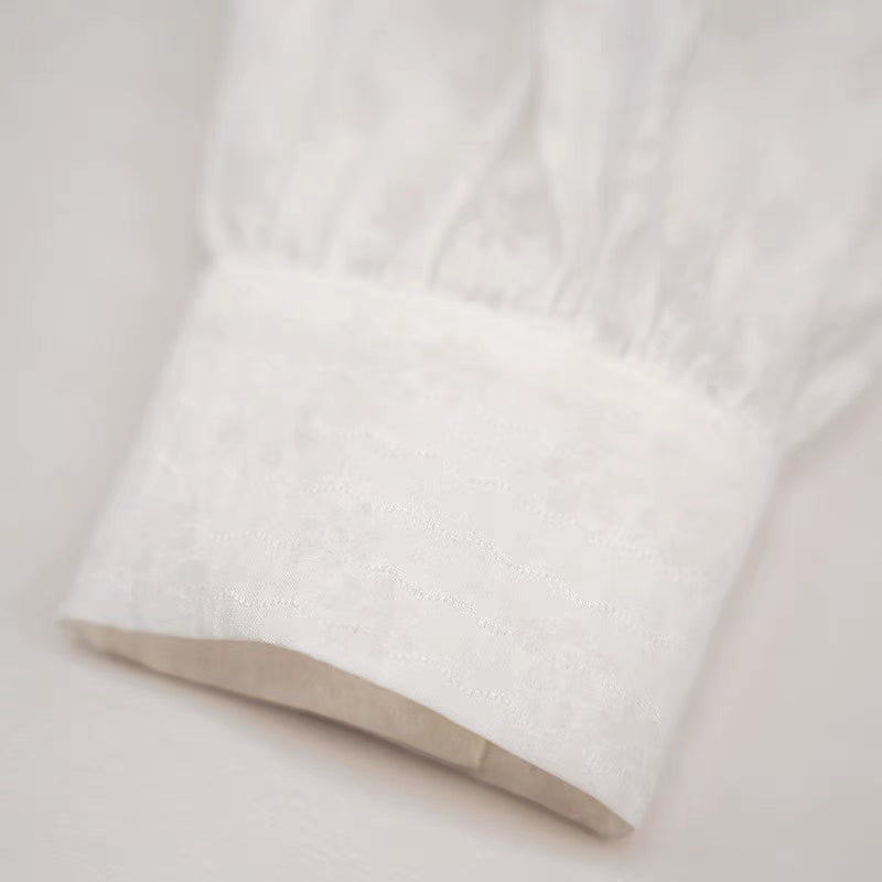 stand collar straight floral shirt