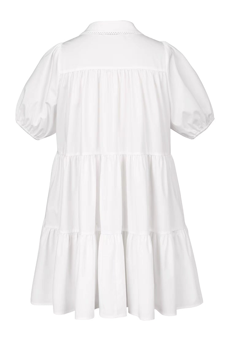 baby cat doll loose puff sleeves dress