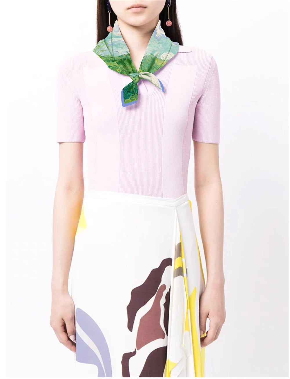 "Green Wheat Field, Auvers" scarf