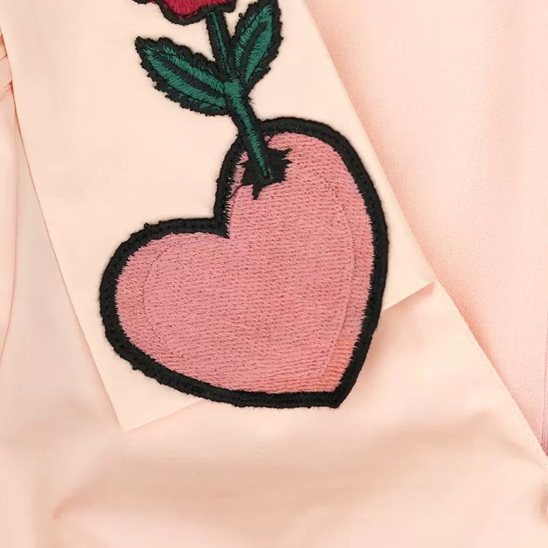 pink age-reducing doll collar high-waisted rose dress