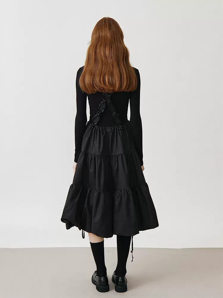 original portrait beading and pleating skirt