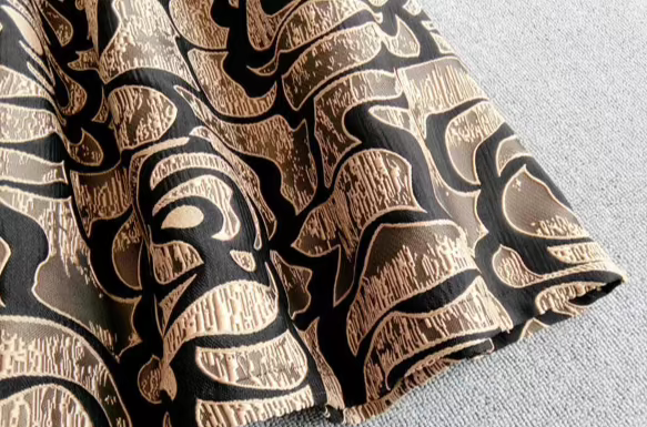 coffee gold cut flower half-length tutu skirt