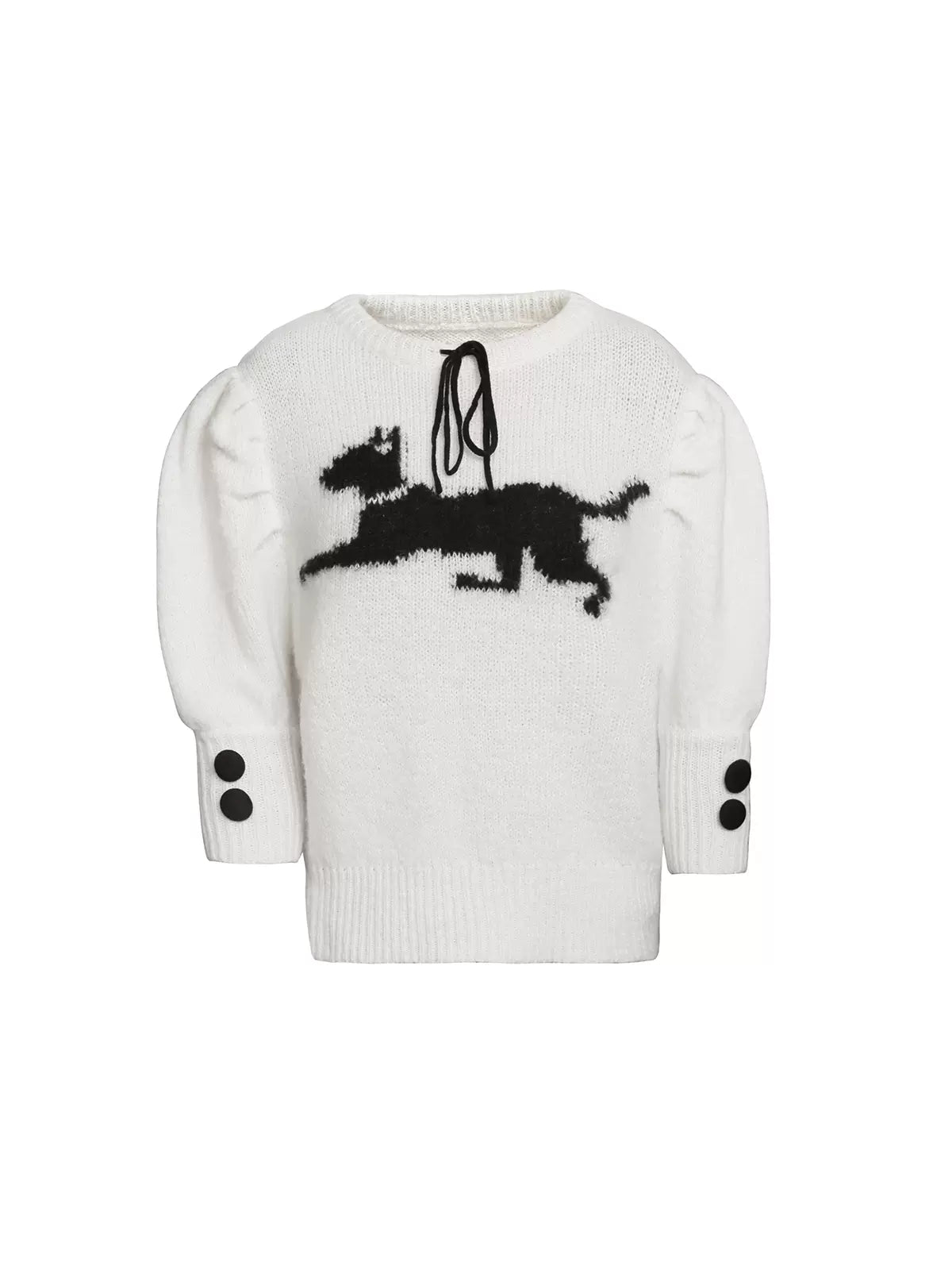 cat tie 7-quarter sleeve sweater