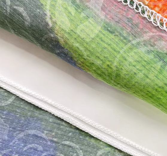 Oil Painting Style Trees Organza Puffy Skirt