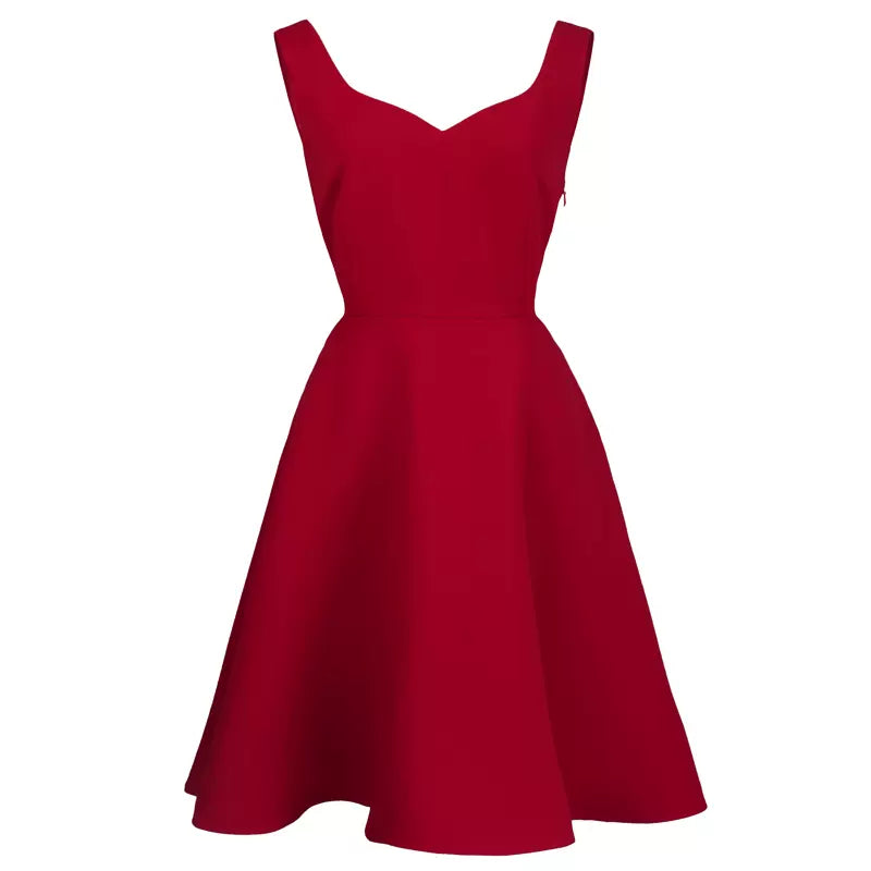 V-neck Heart Neck Umbrella Dress