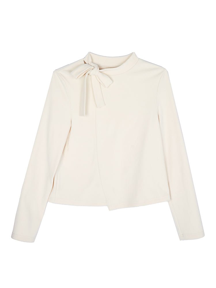 Beige small turtleneck sweater velvet long-sleeved bottoming top