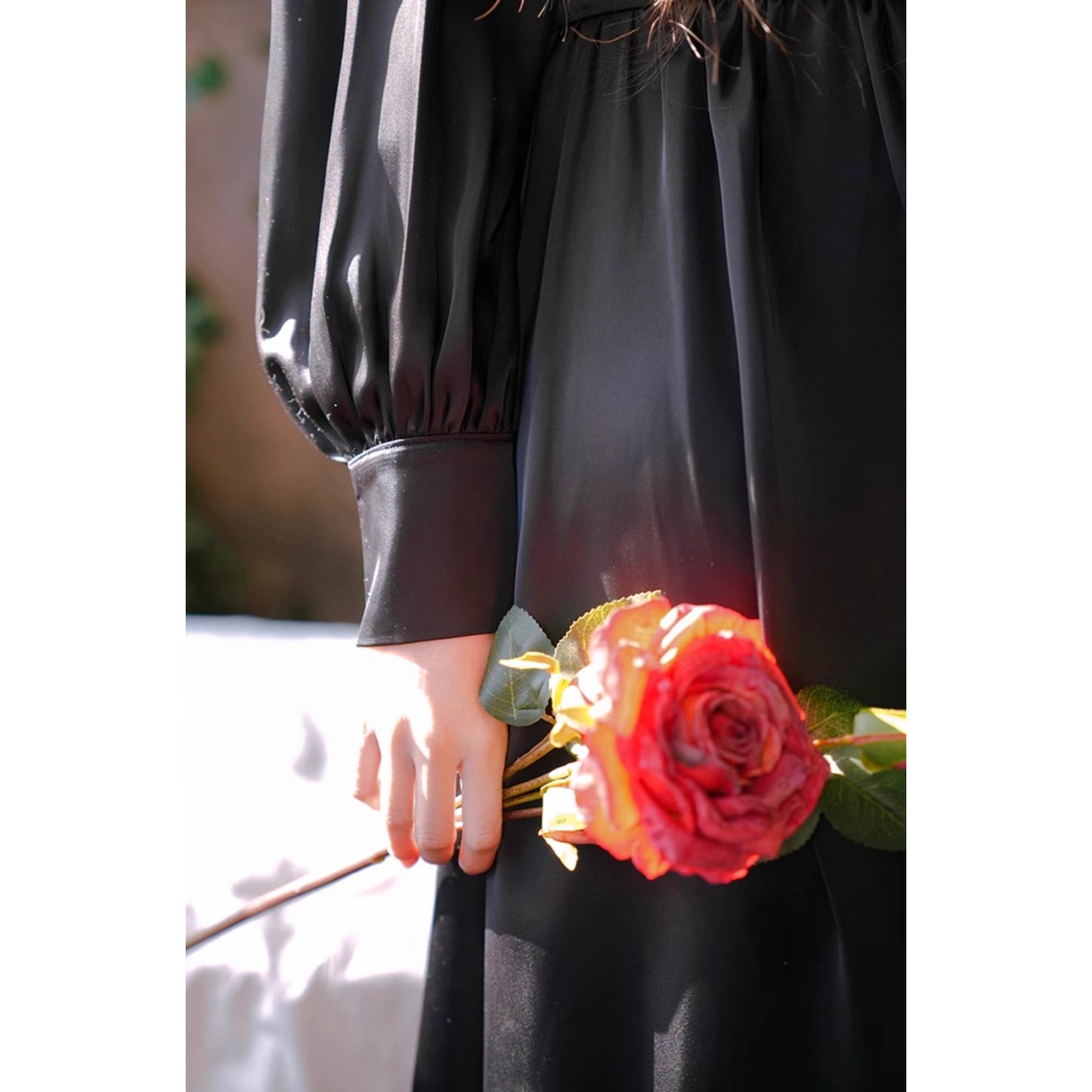 黒の王妃のエレガントワンピース