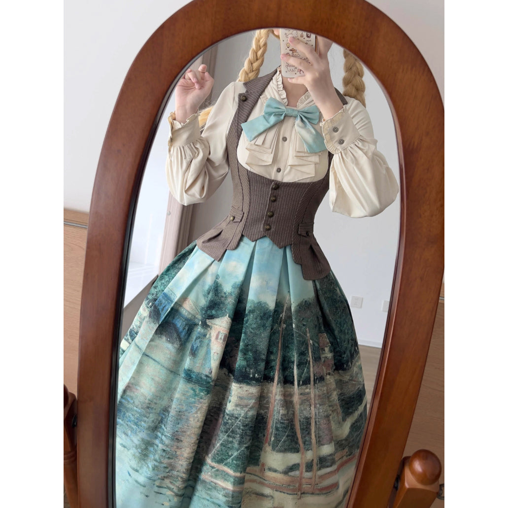 英国のお嬢様のクラシックベスト - Light Brown