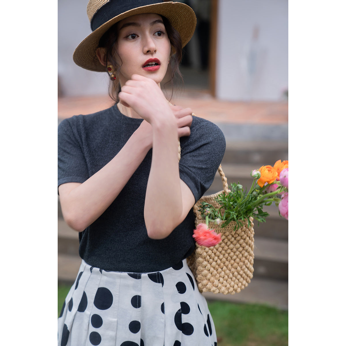 淑女のためのニットTシャツ