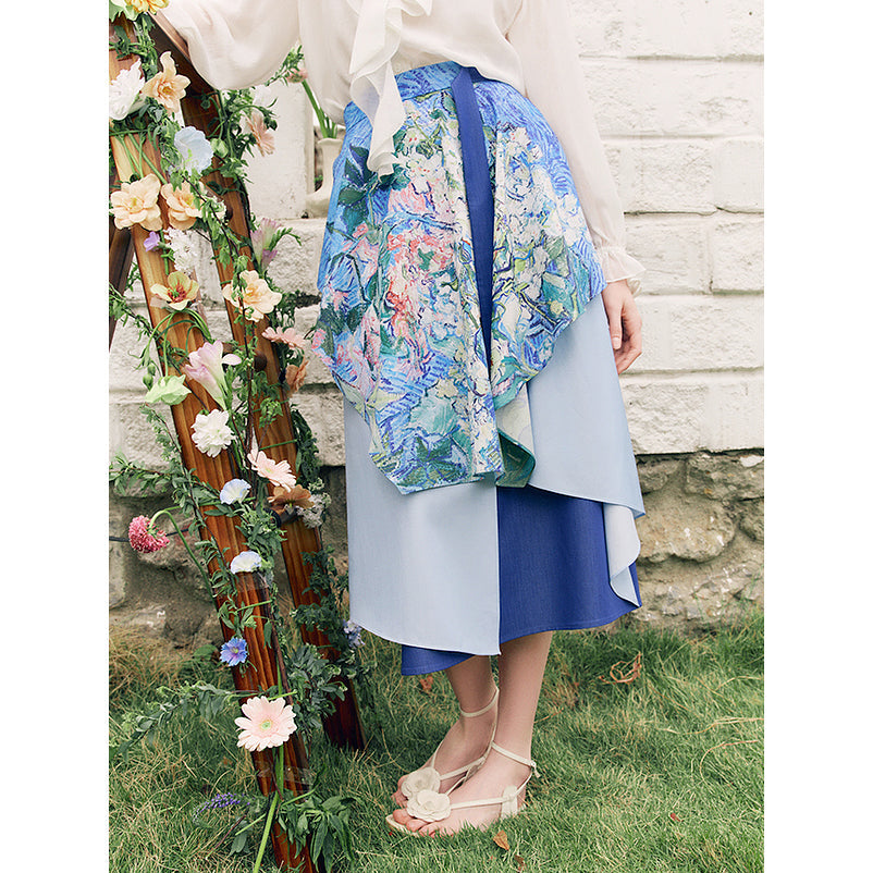 花咲く栗の枝のアシンメトリースカート