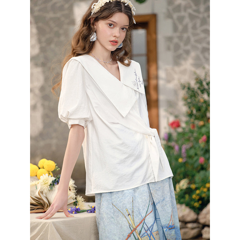 テオへの手紙の刺繍ブラウス