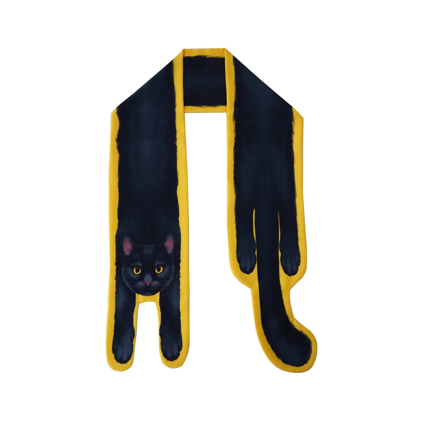 黒猫の挿絵マフラー