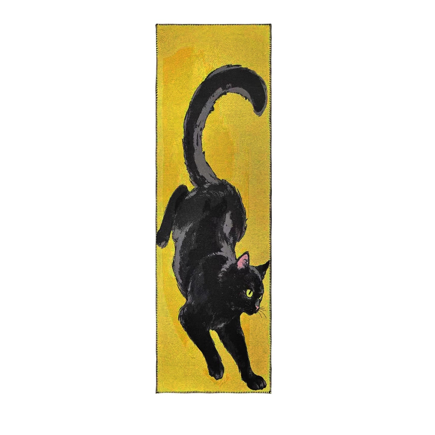 黒猫の挿絵ニットストール